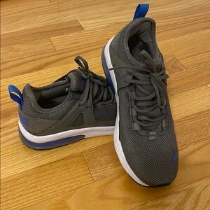 Puma Gray and Blue Athletic Sneakers